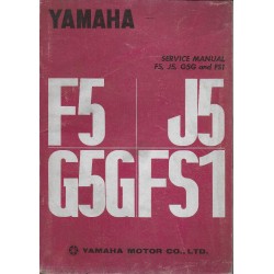 YAMAHA F5, J5, G5G, FS1  (manuel atelier en anglais 12 / 1971)