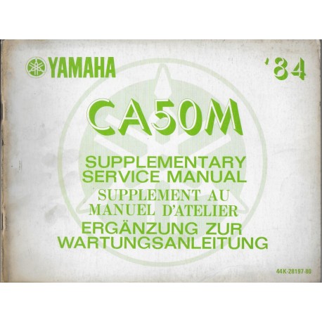 YAMAHA CA 50 M 1984 (manuel atelier 10 / 1983)