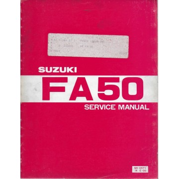 SUZUKI FA 50  X - (manuel atelier en anglais 03 / 1981)