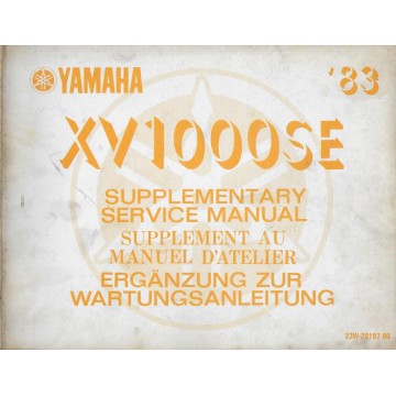 YAMAHA XV 1000 SE 1983 (manuel atelier 10 / 1982) type 23W