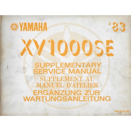 YAMAHA XV 1000 SE 1983 (manuel atelier 10 / 1982) type 23W