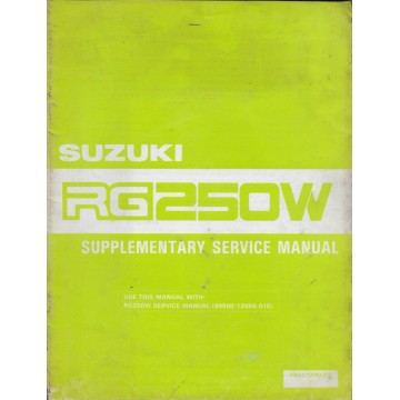 Manuel atelier SUZUKI RG 250 WE (06/1984) en anglais