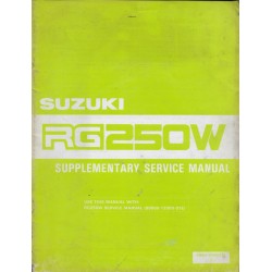 Manuel atelier SUZUKI RG 250 WE (06/1984) en anglais