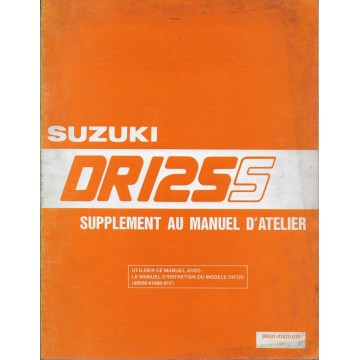 Manuel atelier SUZUKI DR 125 SF (11 / 1985) 