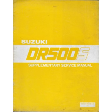 Manuel atelier SUZUKI DR 500 SZ de 1982  (11 / 1981)  