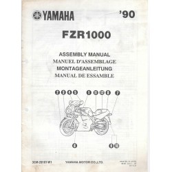 Notice d'assemblage des YAMAHA FZR 1000 type 3GM 1990