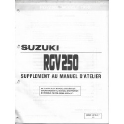 SUZUKI RGV 250 L 1990 (additif manuel atelier  07 / 1989)