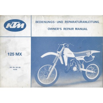 KTM 125 MX 1984 (Manuel de Réparation 10 / 1983)