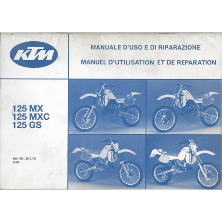 KTM 125 MX / MXC / GS 1986 (Manuel de Réparation 04 / 86)