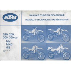 KTM 240, 250, 300, 350 MX / GS (Manuel de Réparation 04 / 86)