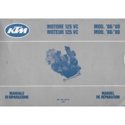 KTM moteur 125 VC 88 de 1988 (Manuel de Réparation 04 / 88)