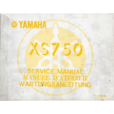 Manuel atelier YAMAHA  XS 750  type 1T5  (10 / 1976)