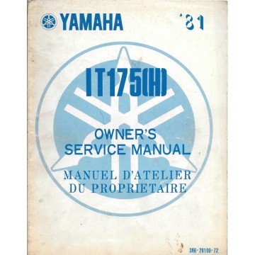 Manuel atelier YAMAHA IT 175 (H) 1981