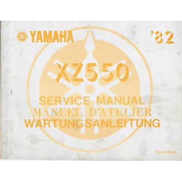 YAMAHA XZ 550  (manuel atelier 04 / 1982) type 11U