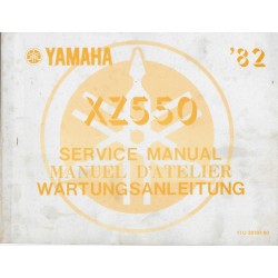 YAMAHA XZ 550  (manuel atelier 04 / 1982) type 11U