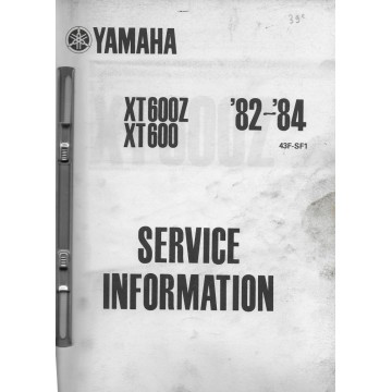 Manuel d'atelier Yamaha XT 600 Z (U) de 1988