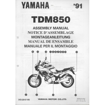 YAMAHA TDM 850 1991  (assemblage 03 / 91) type 3VD