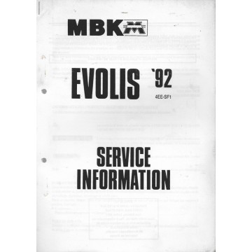 MBK / MOTOBECANE EVOLIS 1992 (M.A. 07 / 92) type 4EE