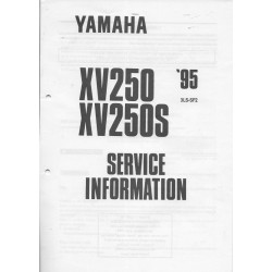 Manuel d'atelier Yamaha XV 250 de 1989 à 1995 (type 3LS)