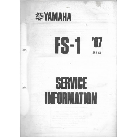 YAMAHA FS-1 de 1987 (Manuel atelier type 2RT)