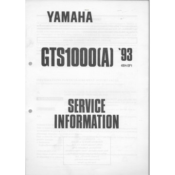 YAMAHA GTS 1000 (A) de 1993 (Manuel atelier type 4BH)