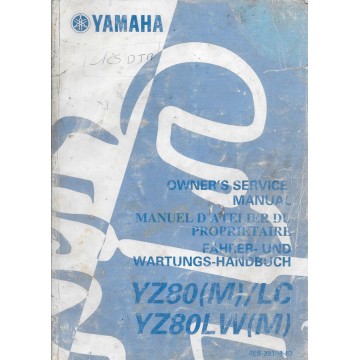 Manuel atelier YAMAHA YZ 80  (M) / LC et YZ 80 LW (M) 2000