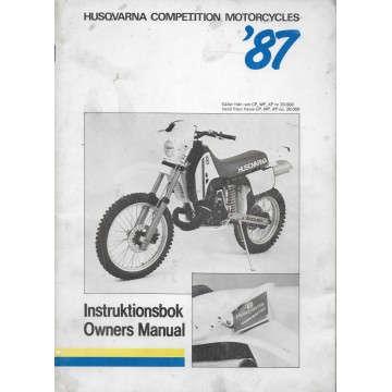 HUSQVARNA WR / CR / XC de 1987 (manuel utilisateur)