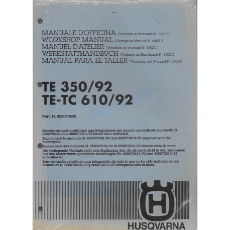 HUSQVARNA TE 350 / 1992 + TE-TC 610 / 1992 (additif)