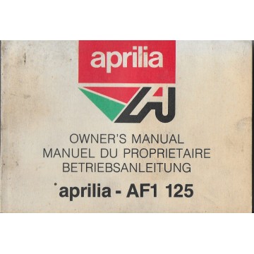 APRILIA AF1 125 cc (manuel utilisation en français)
