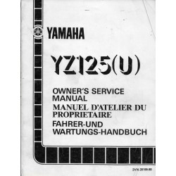 Manuel atelier YAMAHA YZ 125 (U) 1988 type 2VN