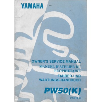 Manuel atelier YAMAHA PW 50 (K) 1999 Type 3 PT