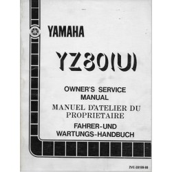 Manuel atelier YAMAHA YZ 80 (U) 1988  type 2VE