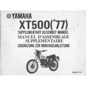 YAMAHA XT 500 1977 (assemblage supplémentaire 02 / 77) 