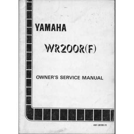 Manuel atelier YAMAHA WR 200 R (F) 1994