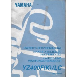 YAMAHA YZ 400 F (K)  / LC de 1998 type 5BE
