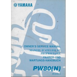 Manuel atelier YAMAHA PW 80 (N) Type 3RV de 2001