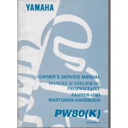 Manuel atelier YAMAHA PW 80 (K) Type 3RV 1998