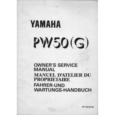 Manuel atelier YAMAHA PW 50 (G) de 1995 Type 3PT