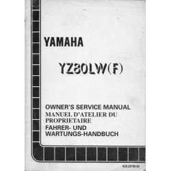 YAMAHA YZ 80 LW (F)  type 4LB de 1994