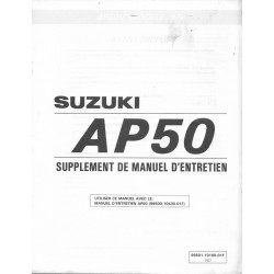 SUZUKI AP 50 V (manuel atelier additif 12 / 1996) 