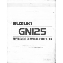 Manuel atelier SUZUKI GN 125 V de 1997  (01 / 1997) 