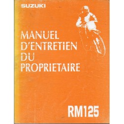 Manuel atelier SUZUKI RM 125 1993  (07 / 1992) 