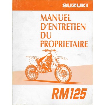 Manuel atelier SUZUKI RM 125 W 1998  (08 / 1997) 