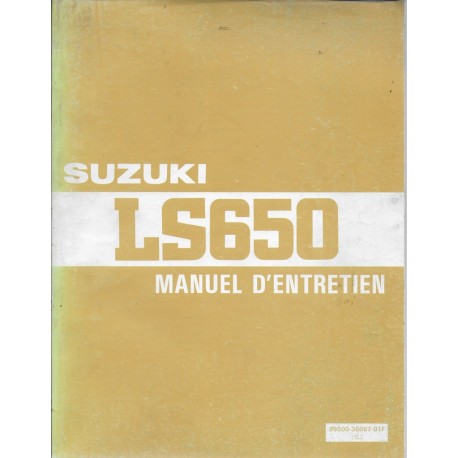 Manuel atelier SUZUKI LS 650 de 1986 à 1993 (12 / 1992)  