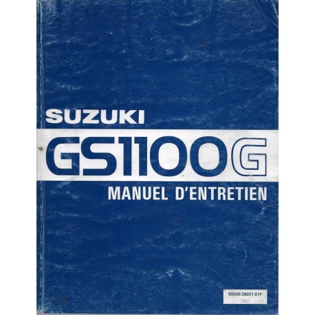 Manuel atelier SUZUKI GS 1100 G de 1982 à 1984 (09 / 1985) 