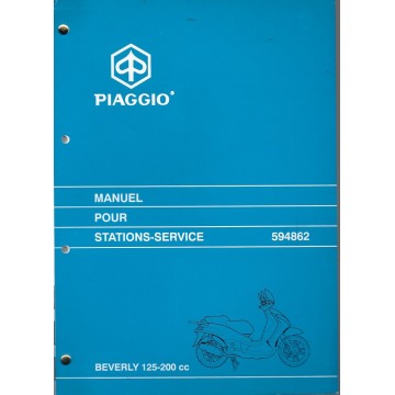 PIAGGIO BEVERLY 125cc et 200 cc 4 temps (manuel atelier 08 / 2001)