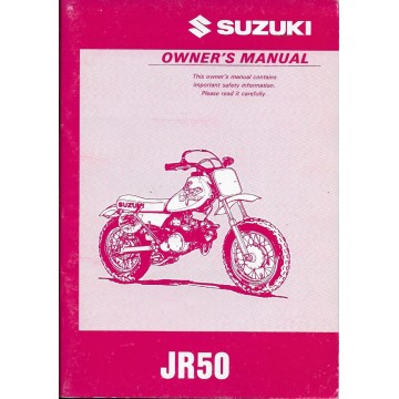 SUZUKI JR 50 (Manuel utilisateur 04 / 1996) en anglais