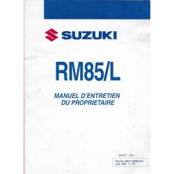 SUZUKI RM 85 / L modèle 2005  (07 / 2004)