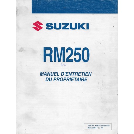 SUZUKI RM 250 K5 modèle 2005  (05 / 2004)