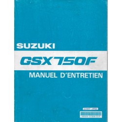 Manuel atelier SUZUKI GSX 750 F de 1989 à 1997  (12 / 1998) 